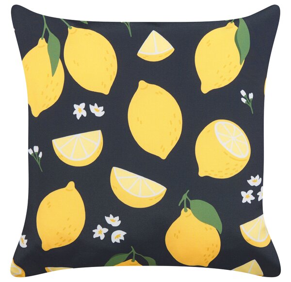 2 db díszpárna CITRUS 45 x 45 cm Fekete Növénymintás