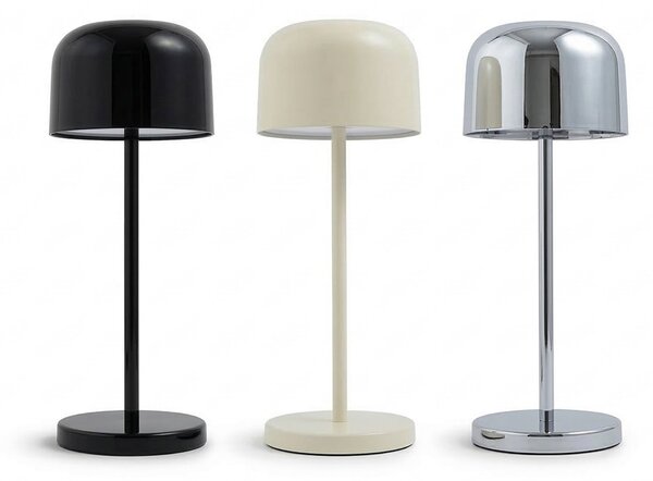 Asztali lámpa Lucande, Quill, dimmable, Fekete, Terasz, Alumínium, Modern