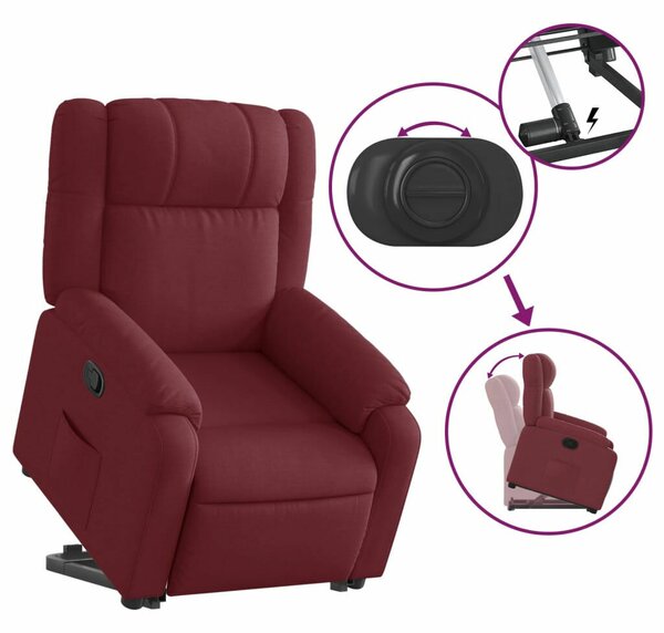 Relax Fotel - Elektromos Emelő - Bordó