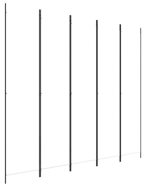 Fehér 5 paneles paraván 250x220 cm szövet