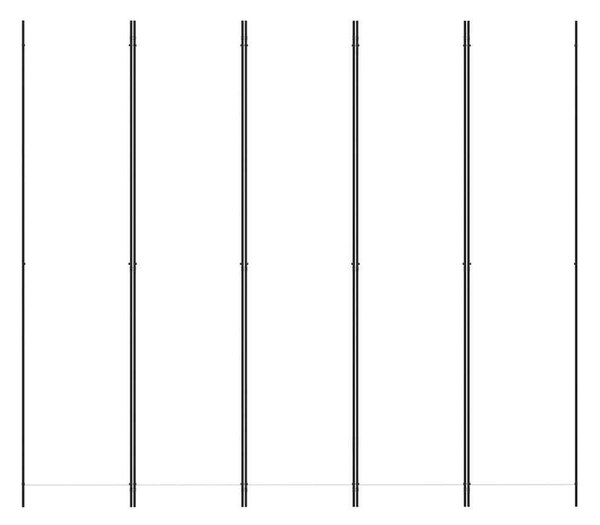 Fehér 5 paneles paraván 250x220 cm szövet