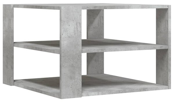 Betonszürke szerelt fa dohányzóasztal 58 x 58 x 40 cm