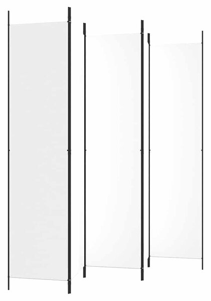 Fehér 5 paneles paraván 250x220 cm szövet