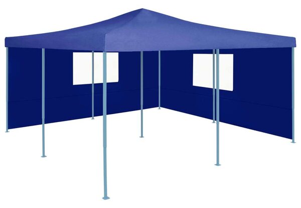 VidaXL kék összecsukható pavilon 2 oldalfallal 5 x 5 m