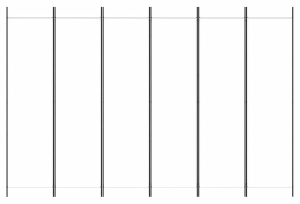 6 paneles fehér szövet térelválasztó 300x200 cm