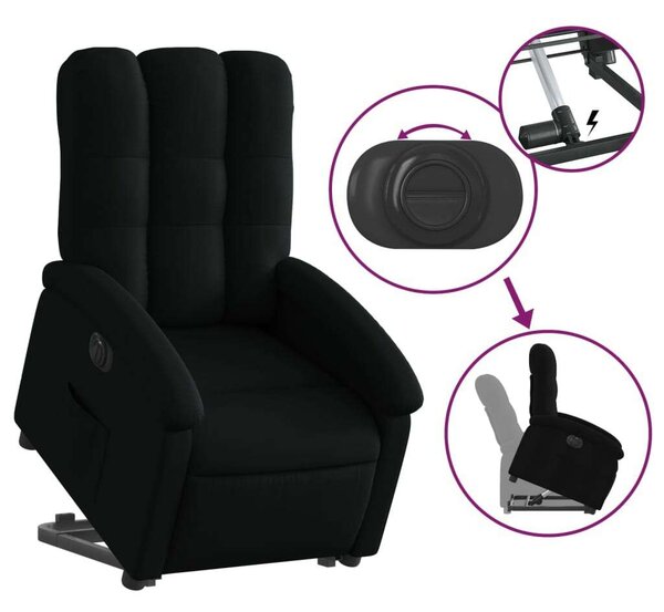 VidaXL Elektromos Felfelé Segítő Fotel - Fekete