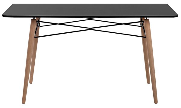 Étkezőasztal BIONDI Fekete bükkfa 140 cm 80 cm