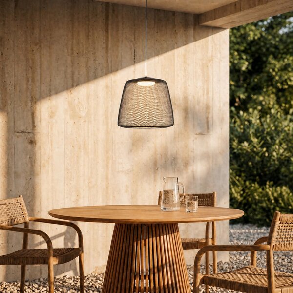 Kültéri Lámpa Lucande, Korvyn, dimmable, Fekete, Fém, Dizájn