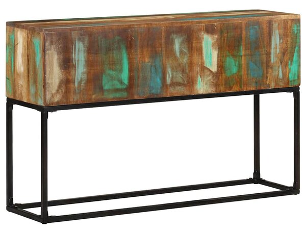 Tömör újrahasznosított fa tálalóasztal 120 x 30 x 75 cm