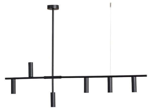 Függőlámpa ALDEX, Trevo 6, dimmable, Fekete, Nappali, Fém, Modern