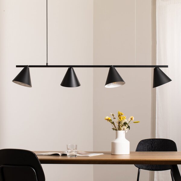 Függőlámpa ALDEX, Hängeleuchte Form 4, dimmable, Fekete, Étkező, Fém, Modern