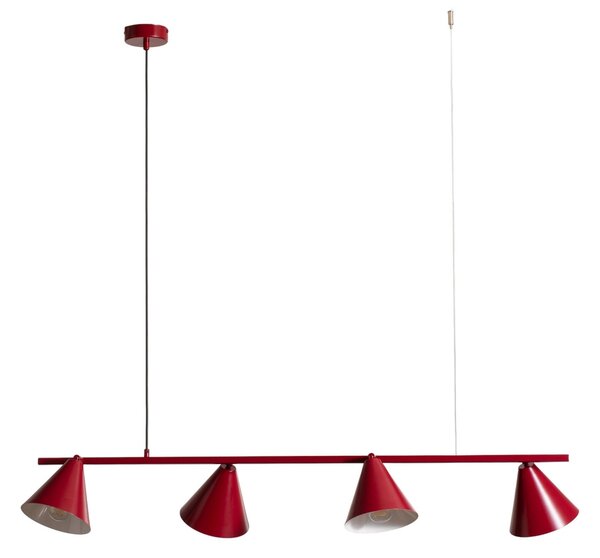 Függőlámpa ALDEX, Hängeleuchte Form 4, dimmable, Piros, Étkező, Fém, Modern