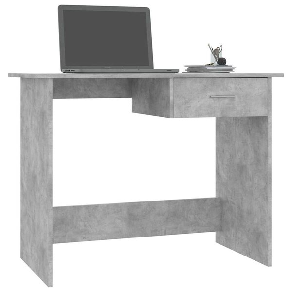Betonszürke szerelt fa íróasztal 100 x 50 x 76 cm