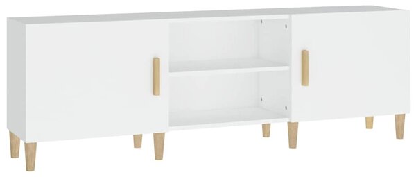 Fehér szerelt fa TV-szekrény 150 x 30 x 50 cm