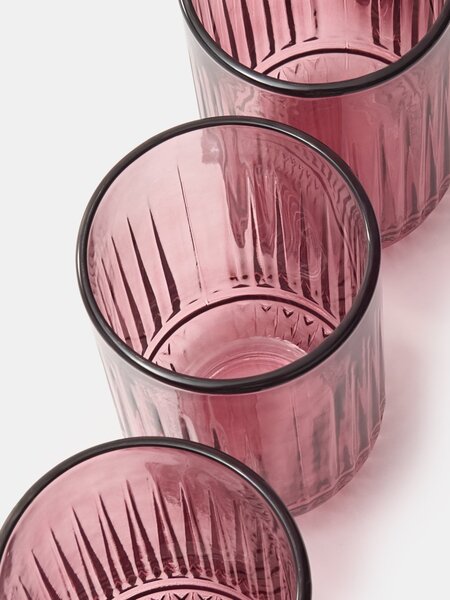 Sinsay - Bordázott pohár szett 4 pack - rózsaszín