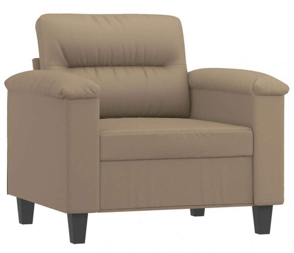 VidaXL kávészínű műbőr kanapéfotel lábtartóval 60 cm