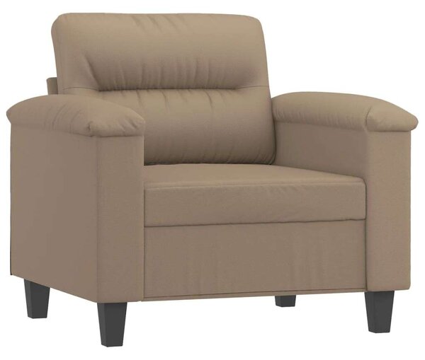 VidaXL kávészínű műbőr kanapéfotel lábtartóval 60 cm
