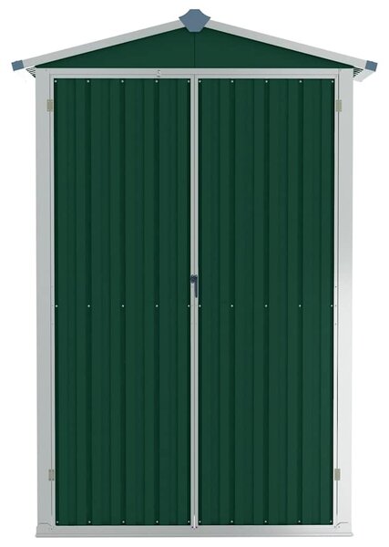 Zöld horganyzott acél kerti fészer 116x45x175 cm