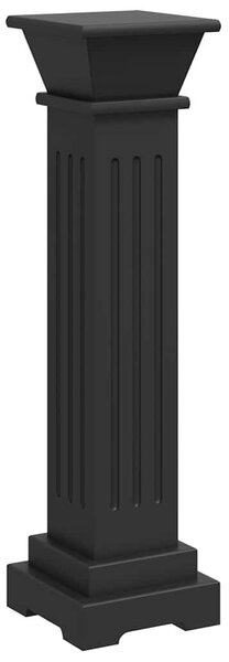Klasszikus fekete MDF szögletes oszlop virágállvány 17x17x66cm