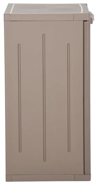 Barna PP fahatású kerti tárolószekrény 65 x 45 x 88 cm