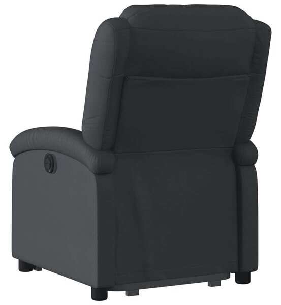 Relax Fotel - Elektromos Emelő - Valódi Bőr - Fekete