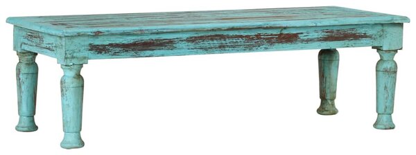 Tömör újrahasznosított fa dohányzóasztal 110 x 50 x 34 cm