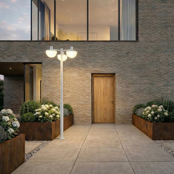 Kültéri Lámpa Lucande, Toras, dimmable, Szürke, Alumínium, Modern
