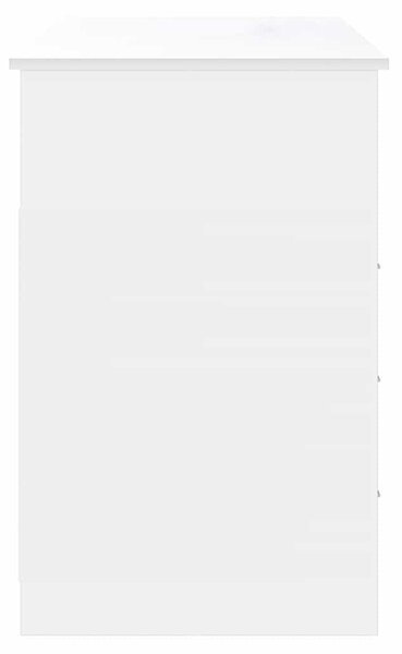 Fehér szerelt fa íróasztal fiókokkal 102 x 50 x 76 cm