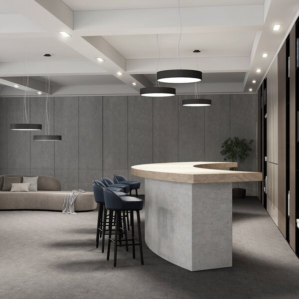 Függőlámpa Arcchio, Noabelle, dimmable, Fekete, Konyha, Fém, Modern