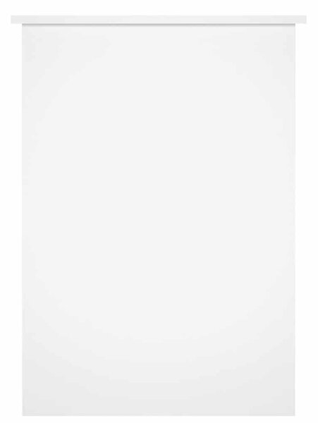 Magasfényű fehér színű szerelt fa íróasztal 100x55x75 cm