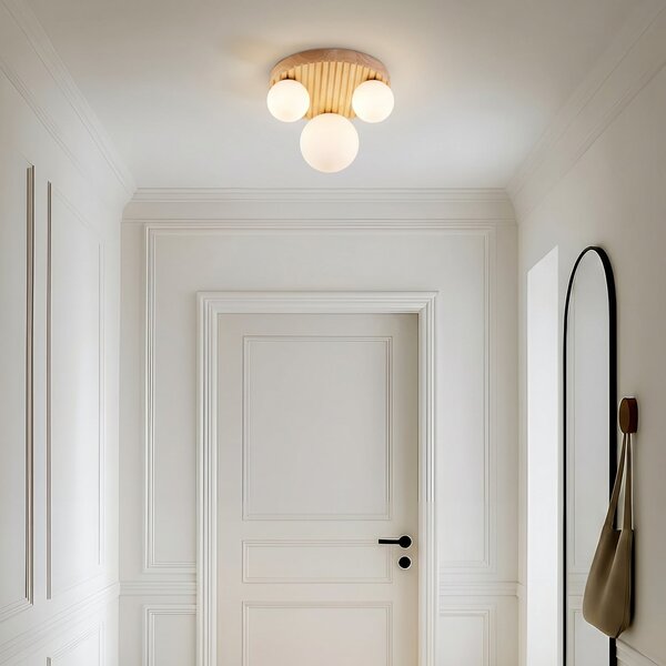 Mennyezeti Lámpa Lindby, Mori, dimmable, Fa, Nappali, Modern