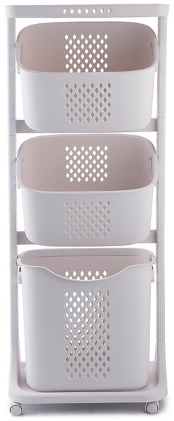 4Home TRIS univerzális tároló kosarak kerekeken, 3 emeletes, 3 emelet