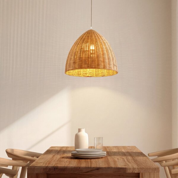 Függőlámpa Lindby, Laverne, dimmable, Fa, Nappali, Fa, Skandináv