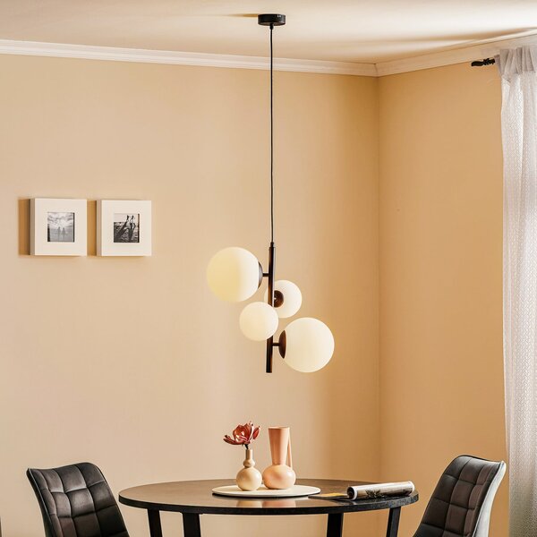 Függőlámpa ALDEX, Dione, dimmable, Fekete, Nappali, Üveg, Modern