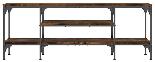 Sonoma tölgy színű szerelt fa és vas TV-szekrény 121x35x45 cm
