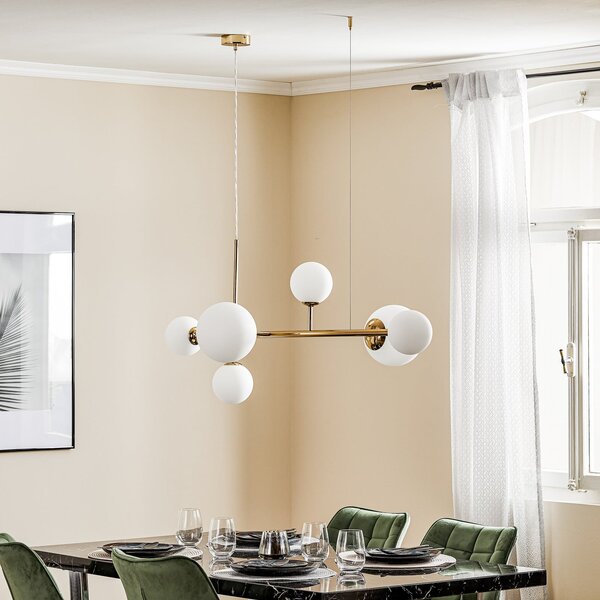 Függőlámpa ALDEX, Dione, dimmable, Arany / Sárgaréz, Nappali, Fém, Modern