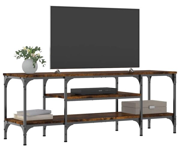 Sonoma tölgy színű szerelt fa és vas TV-szekrény 121x35x45 cm