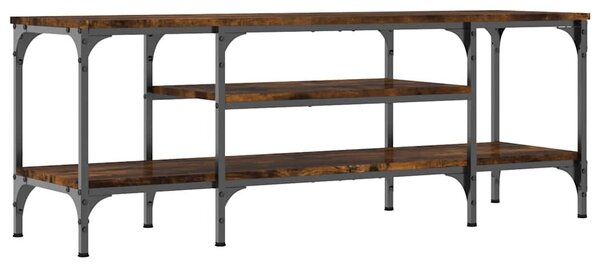 Sonoma tölgy színű szerelt fa és vas TV-szekrény 121x35x45 cm
