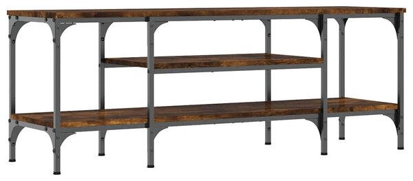 Sonoma tölgy színű szerelt fa és vas TV-szekrény 121x35x45 cm