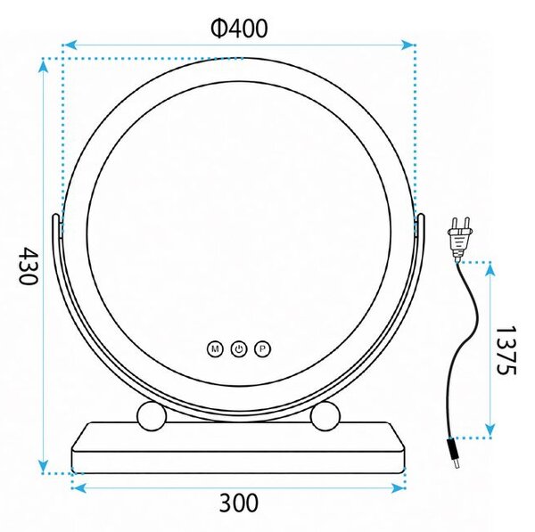 LED Tükör MAKE-UP White 40 cm