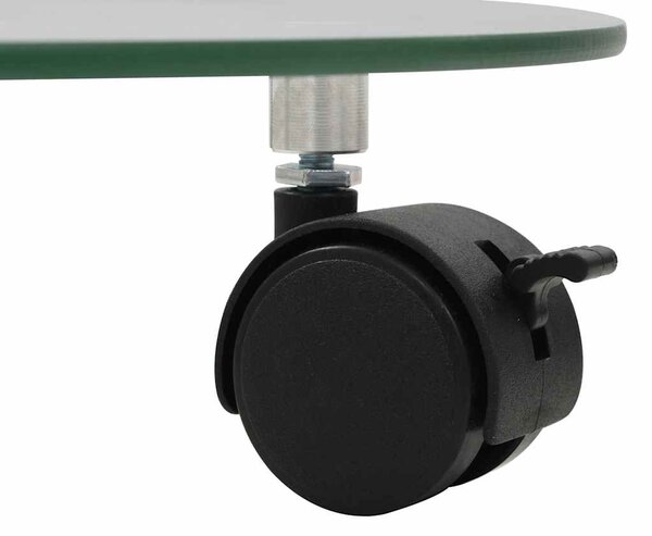 4 db kör alakú edzett üveg görgős növénytartó 28 cm