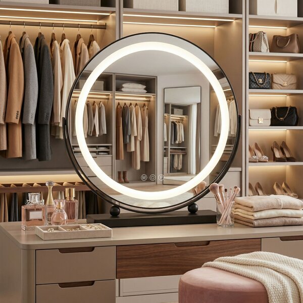 LED Tükör MAKE-UP Black 40 cm