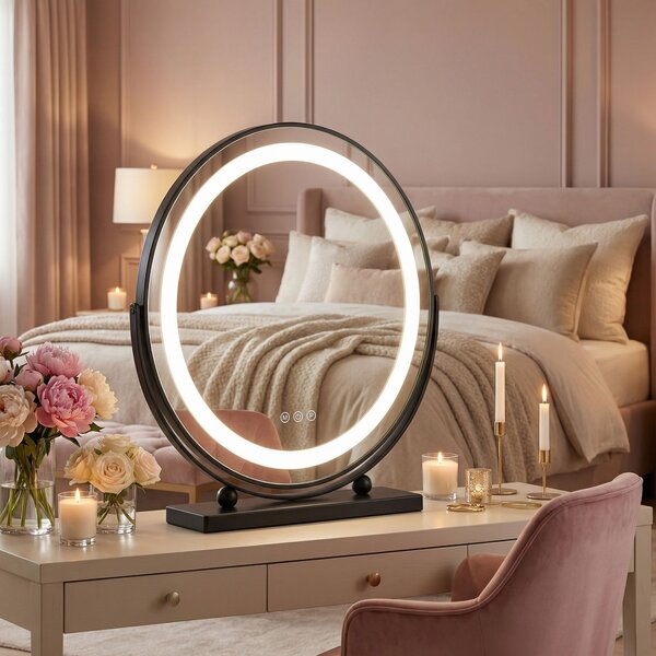 LED Tükör MAKE-UP Black 40 cm