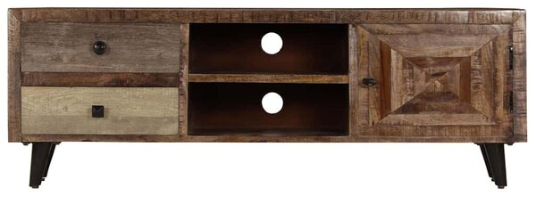 Tömör mangófa TV-szekrény 118 x 30 x 40 cm