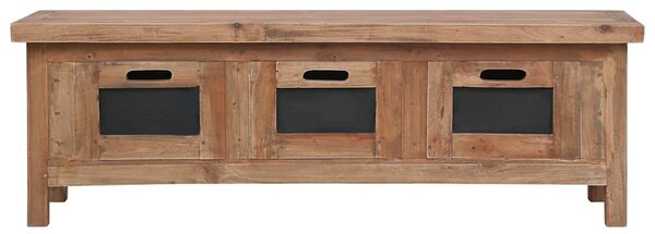 Tömör mahagóni TV-szekrény 3 fiókkal 120 x 30 x 40 cm