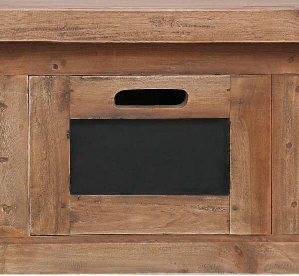 Tömör mahagóni TV-szekrény 3 fiókkal 120 x 30 x 40 cm
