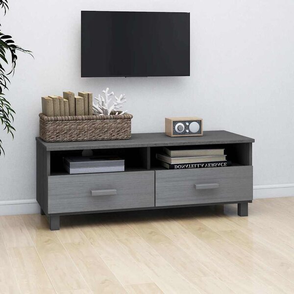 HAMAR sötétszürke tömör fenyőfa TV-szekrény 106 x 40 x 40 cm