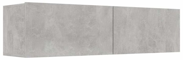 Betonszürke szerelt fa TV-szekrény 120 x 30 x 30 cm