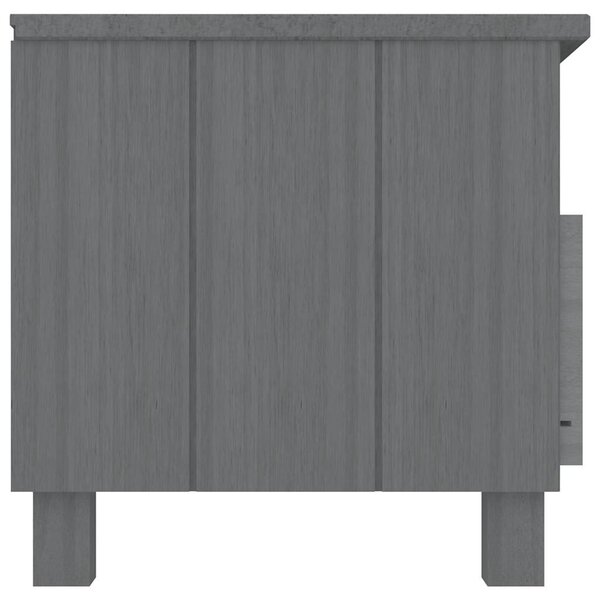 HAMAR sötétszürke tömör fenyőfa TV-szekrény 106 x 40 x 40 cm
