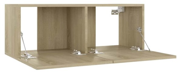 Sonoma tölgy szerelt fa TV-szekrény 80 x 30 x 30 cm